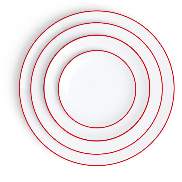 Plates Concorde red