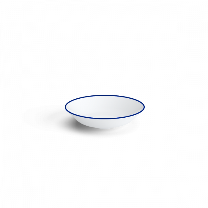 Assiette creuse en porcelaine blanche et dorée BERENICE