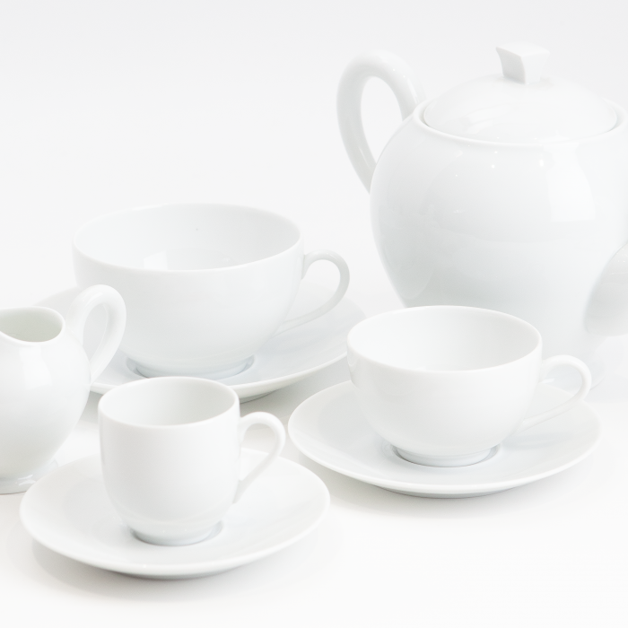 The Levant teapots, cups and saucer